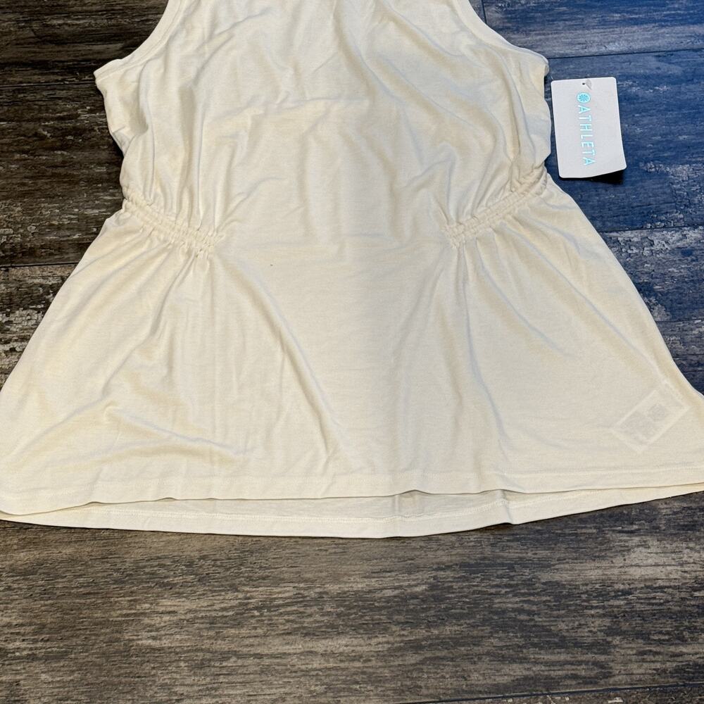 Athleta Air Out Cinch‎ Tank Camisole Womens Medium White Sleeveless Athletic NWT - Picture 5 of 14